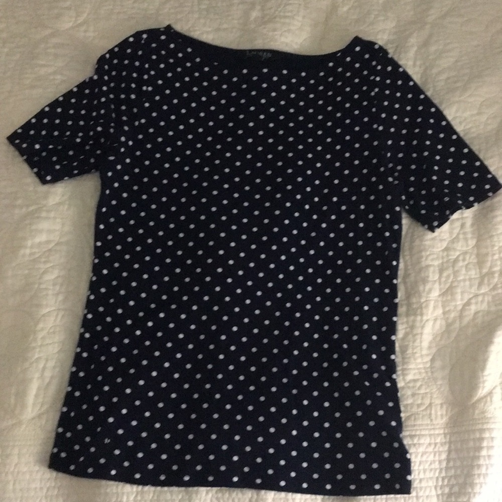 🚫Sold🚫Ralph Lauren Polka dot Cree neck T-shirt